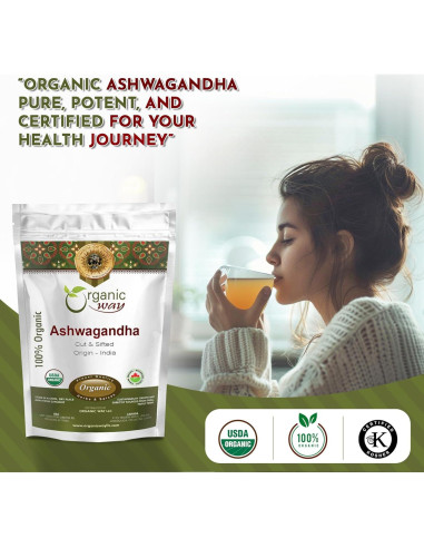 Raíz de Ashwagandha Orgánica 113.4g - Organic Way - Kosher