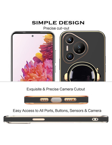 Funda Huawei Pura 70 Pro con Soporte Oculto - Negro