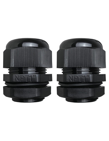 Glands de Cable Nylon MGI 1" NPT 2-Pack Resistente al Agua