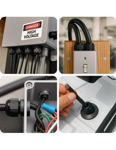 Glands de Cable Nylon MGI 1" NPT 2-Pack Resistente al Agua