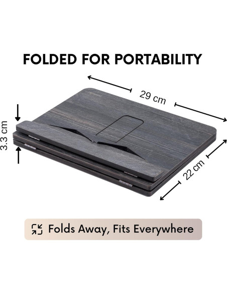 Soporte de Libros de Madera Vigo - Ajustable y Multiusos