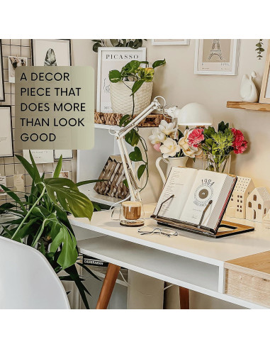 Soporte de Libros de Madera Vigo - Ajustable y Multiusos