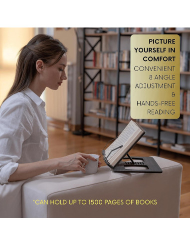 Soporte de Libros de Madera Vigo - Ajustable y Multiusos