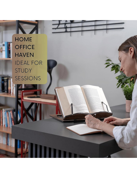 Soporte de Libros de Madera Vigo - Ajustable y Multiusos