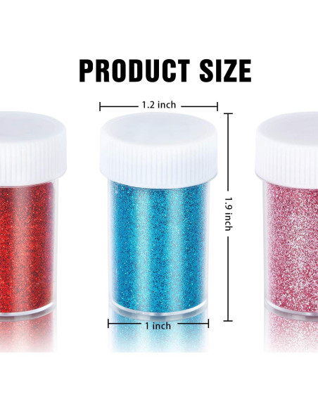 Juego de Purpurina Fina TORC - 12 Colores Vibrantes 190g