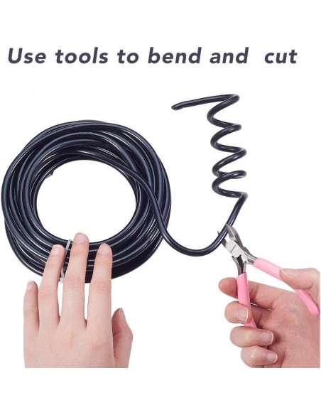 Alambre de Aluminio Flexible BENECREAT 7m 3 Gauge Negro