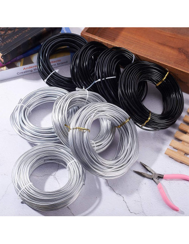 Alambre de Aluminio Flexible BENECREAT 7m 3 Gauge Negro