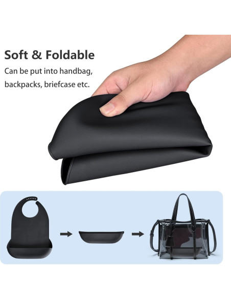 Babero de Silicona para Adultos Kinggrand - Impermeable y Ajustable