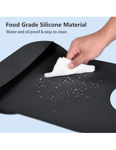 Babero de Silicona para Adultos Kinggrand - Impermeable y Ajustable