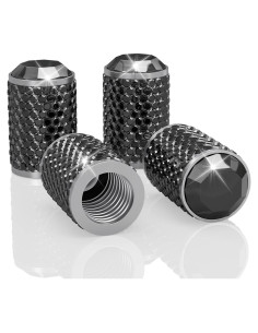 4 Tapones de Válvula de Neumático BFXM con Diamante y Anillo O