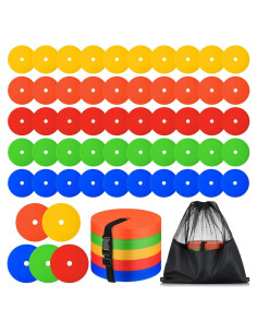 Conos planos de 15 cm Silipull para entrenamiento de fútbol