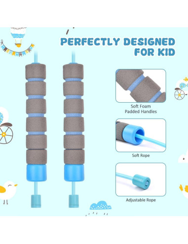 Cuerda de saltar ajustable flintronic 260 cm para niños
