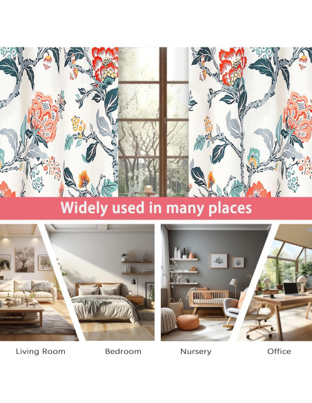 Cortinas Térmicas Aislantes DriftAway Ada Floral 132x91 cm Cortinas Térmicas Aislantes DriftAway Ada Floral 132x91 cm