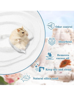 Baño de Arena Sukh 396.9 g para Hámster y Roedores 2