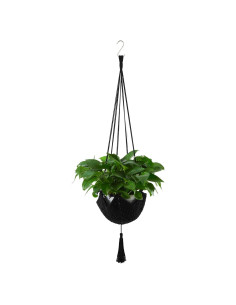 Colgador de Plantas de Yute Shappy 105 cm Negro para Macetas