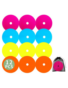 Conos Planos de Entrenamiento LEZER 6" (15.24 cm) - 12 Piezas