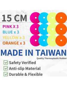 Conos Planos de Entrenamiento LEZER 6" (15.24 cm) - 12 Piezas 2