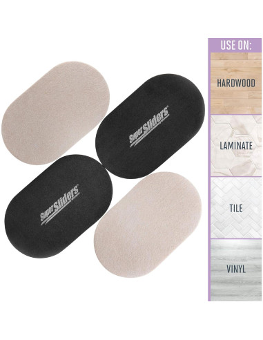 Deslizadores de Muebles Reutilizables Waxman 3.5x15 cm Beige (4 Pzs)