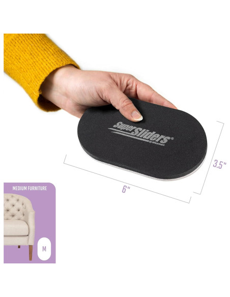 Deslizadores de Muebles Reutilizables Waxman 3.5x15 cm Beige (4 Pzs)