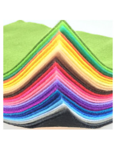 28 Piezas de Fieltro Acrílico 15x15cm Colores Asortidos DIY