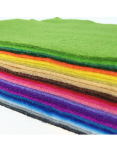 28 Piezas de Fieltro Acrílico 15x15cm Colores Asortidos DIY 2