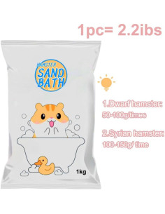 Arena de Baño Meow&Woof 1 kg para Hámsters y Chinchillas 2