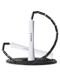 Cuerda de Salto Ajustable Genérico con Cuentas Negras 3.2m