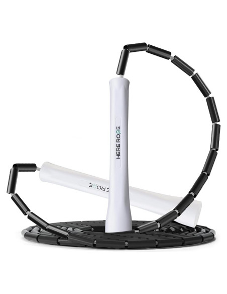 Cuerda de Salto Ajustable Genérico con Cuentas Negras 3.2m