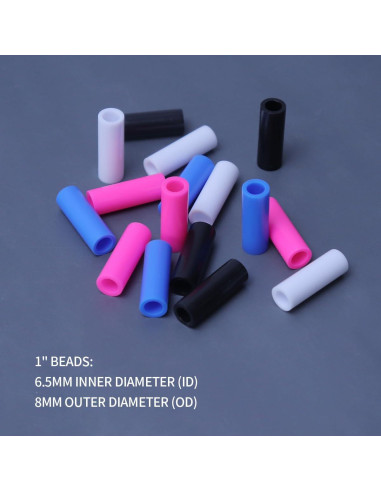 Cuerda de Salto Ajustable Genérico con Cuentas Negras 3.2m