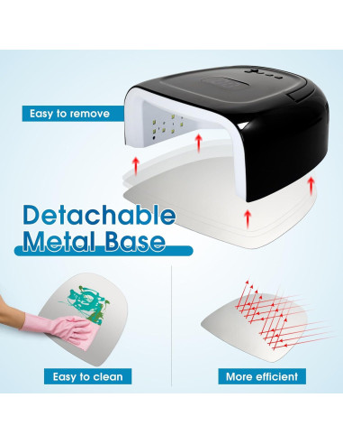 Lámpara de Uñas LED 60W Liddy Art Inalámbrica con Sensor