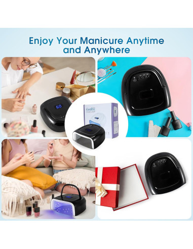 Lámpara de Uñas LED 60W Liddy Art Inalámbrica con Sensor