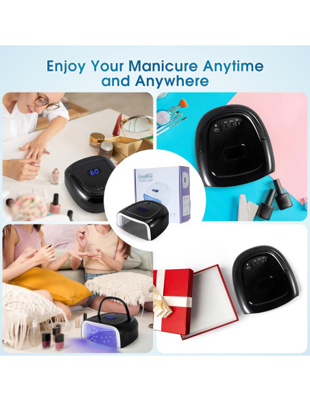 Lámpara de Uñas LED 60W Liddy Art Inalámbrica con Sensor