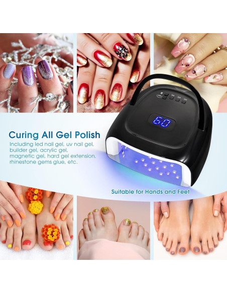 Lámpara de Uñas LED 60W Liddy Art Inalámbrica con Sensor