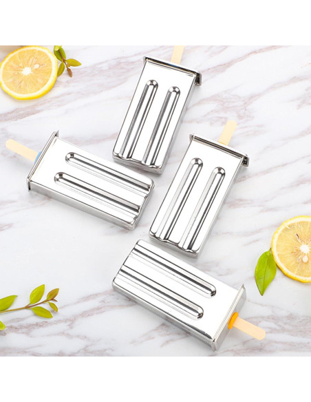 Set de 6 Moldes de Helado de Acero Inoxidable ELEMONY