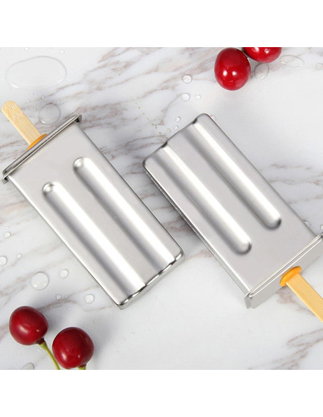 Set de 6 Moldes de Helado de Acero Inoxidable ELEMONY