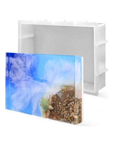 Molde de Silicona Rectangular Sakolla 24.4x16.8 cm para Resina