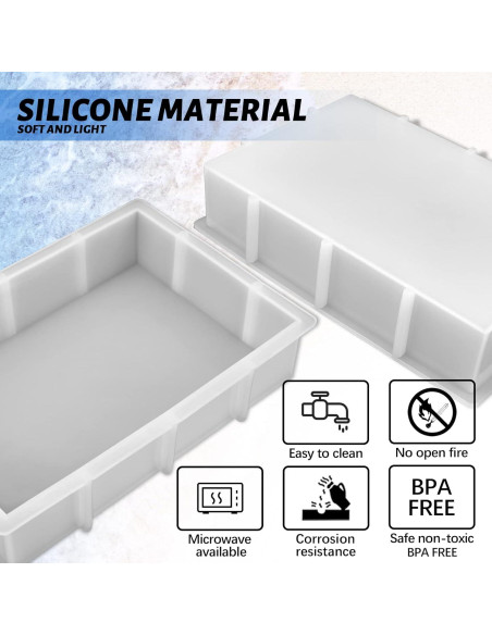 Molde de Silicona Rectangular Sakolla 24.4x16.8 cm para Resina