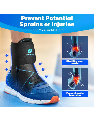 Faja de Tobillo Healrecux XS Soporte para Esguince y Fasciitis