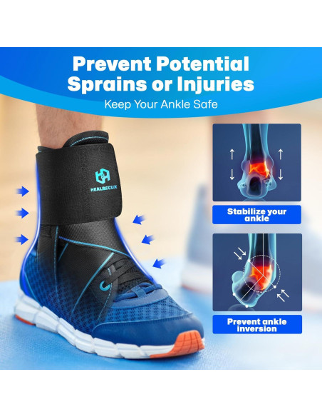 Faja de Tobillo Healrecux XS Soporte para Esguince y Fasciitis