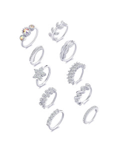 Aros de Nariz Tornito 10Pcs Plata Oro Rosa 20G Joyería