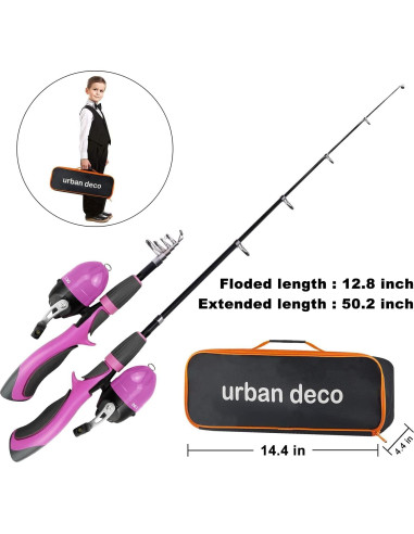 Caña de Pescar Telescópica Urban Deco 1.27m para Niños