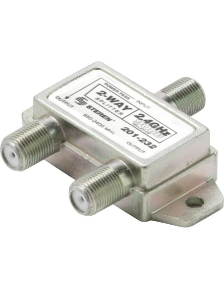 Divisor 2 Vías Steren 201-232 2.4GHz 90dB Coaxial