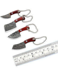 Juego de Cuchillos de Bolsillo HAOXU Damasco 4 Piezas Mini Chef 2