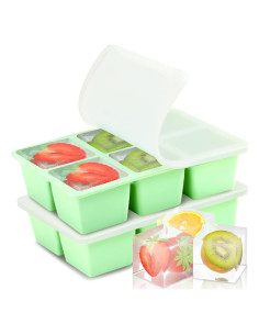 Bandeja de Hielo Grande Weswose 2Pack Silicona Verde