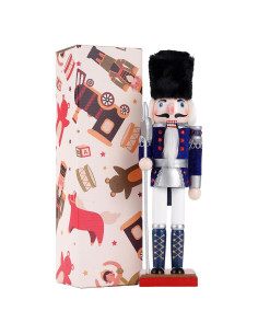 Adorno Navideño Cascanueces de Madera 30 cm COMBIUBIU Azul