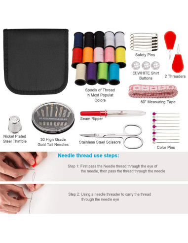 Kit de Costura OKOM 68 Piezas para Adultos y Viajeros