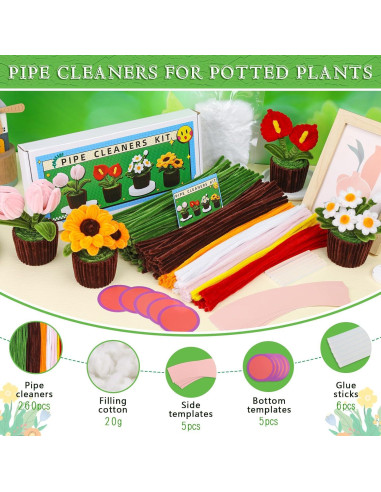 Kit de Limpiapipas UzecPk 260 Piezas para Manualidades DIY