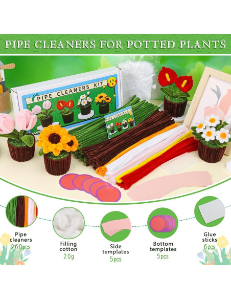 Kit de Limpiapipas UzecPk 260 Piezas para Manualidades DIY Kit de Limpiapipas UzecPk 260 Piezas para Manualidades DIY
