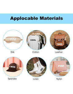 215 Piezas Letras de Planchar LONGMUU 5 Hojas Vinilo Rojo 2