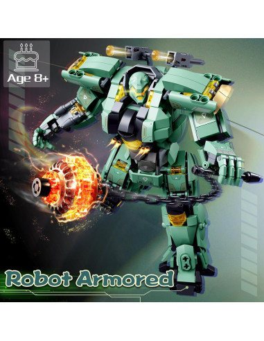 Conjunto de Bloques de Construcción Mech Guerrero BDXEJV 542 PCS